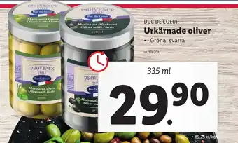 Lidl Duc de Coeur Urkärnade Oliver erbjuda