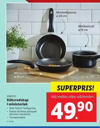 Lidl Ernesto Köksredskap i Ministorlek erbjuda