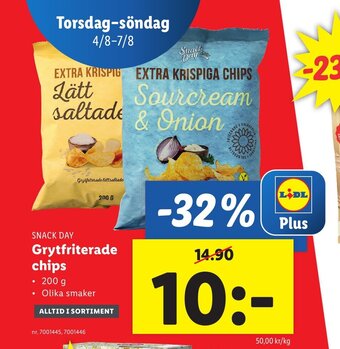 Lidl Snack Day Grytfriterade Chips erbjuda