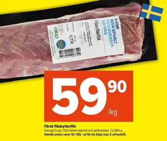 Coop Extra Färsl fläskytterfilé erbjuda