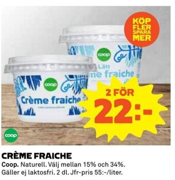 Coop Daglivs Crème fraiche erbjuda