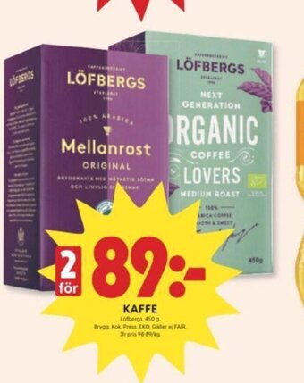 ICA Kvantum Kaffe erbjuda