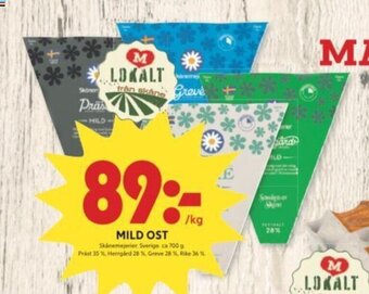 ICA Kvantum Mild Ost erbjuda