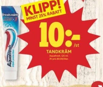 ICA Kvantum Tandkräm erbjuda