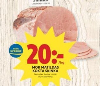 ICA Kvantum Mor Matildas Kokta Skinka erbjuda
