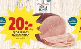 ICA Kvantum Bror Jakobs Rökta Skinka erbjuda