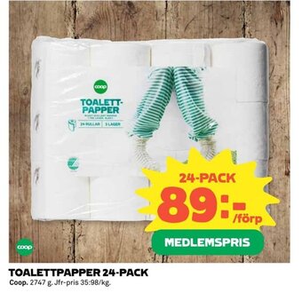 Coop Toalettpapper 24-Pack erbjuda