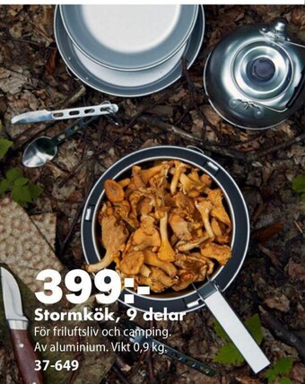 Biltema Stormkök 9 Delar erbjuda