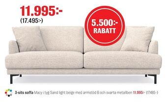 Mio 3-sits soffa erbjuda