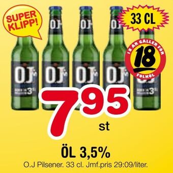 Nya Pulsen Öl 3,5% erbjuda