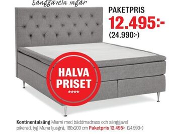 Mio Kontinentalsäng erbjuda