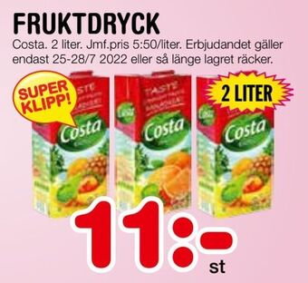 Nya Pulsen Fruktdryck erbjuda