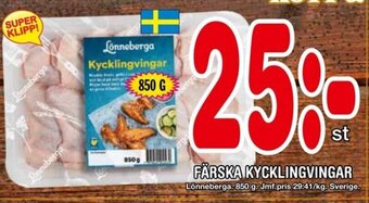 Färska kycklingvingar