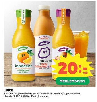 Coop Juice erbjuda