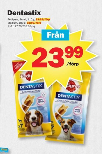 Pekås Dentastix erbjuda