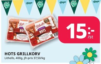 Tempo Hots grillkorv erbjuda