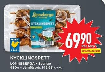 Willys Kycklingspett erbjuda