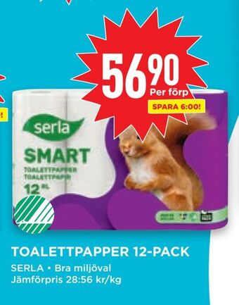Willys Toalettpapper 12-pack erbjuda