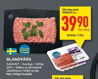 Willys Blandfärs erbjuda