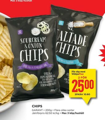 Willys Chips erbjuda