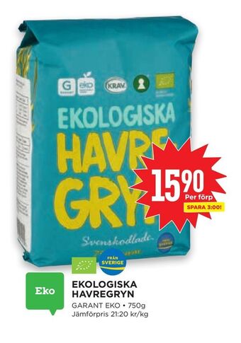 Willys Ekologiska havregryn erbjuda