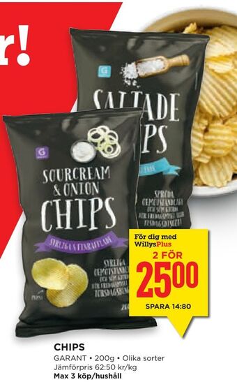 Willys Hemma Chips erbjuda
