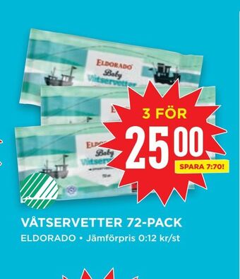 Willys Våtservetter 72-pack erbjuda