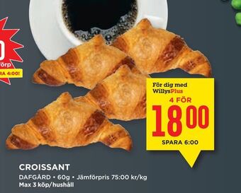 Willys Croissant erbjuda