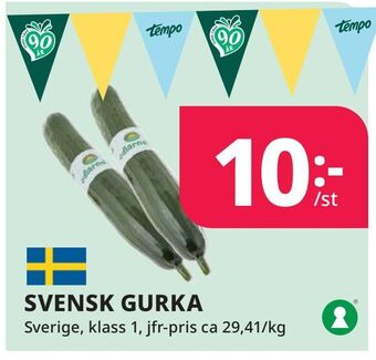 Tempo Svensk gurka erbjuda