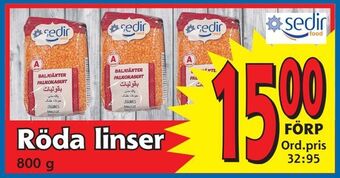 Supergrossen Röda linser erbjuda