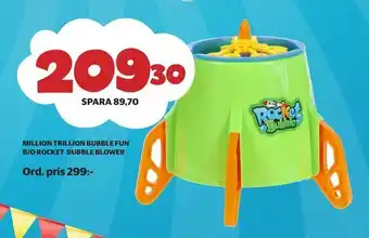 Lekia Million trillion bubble fun b/o rocket bubble blower erbjuda