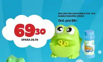Lekia Million trillion bubble fun - b/o bubble machine groda erbjuda