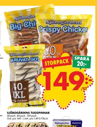 ÖoB Sjöbogårdens tuggpinnar erbjuda