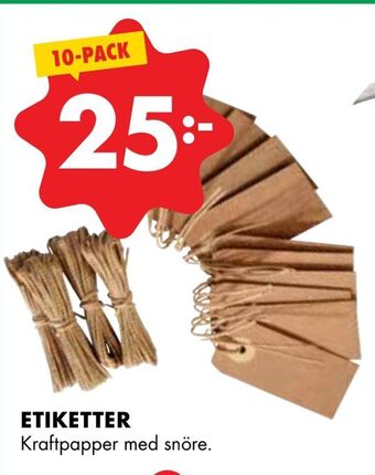 ÖoB Etiketter erbjuda