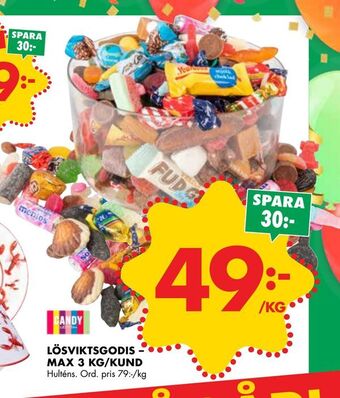 ÖoB Lösviktsgodis erbjuda