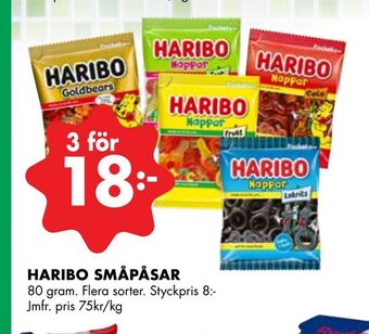 ÖoB Haribo småpåsar erbjuda