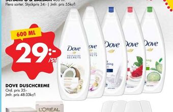 ÖoB Dove duschcreme erbjuda