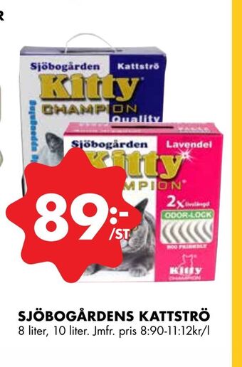 ÖoB Sjöbogårdens kattströ erbjuda