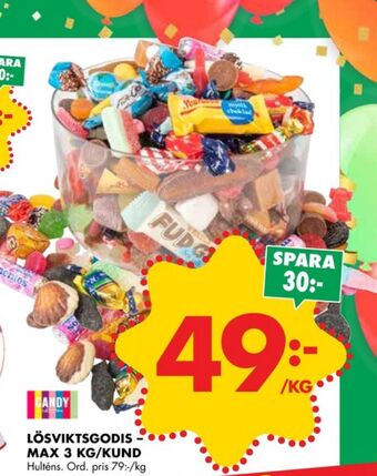 ÖoB Candy collection lösviktsgodis erbjuda