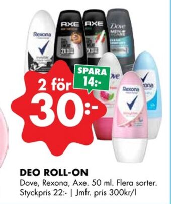 ÖoB Dove deodorant erbjuda