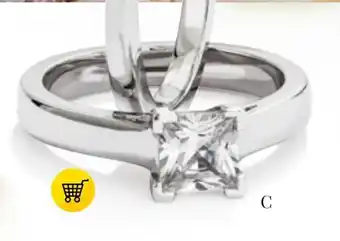 Guldfynd En prinsesslipad diamant erbjuda