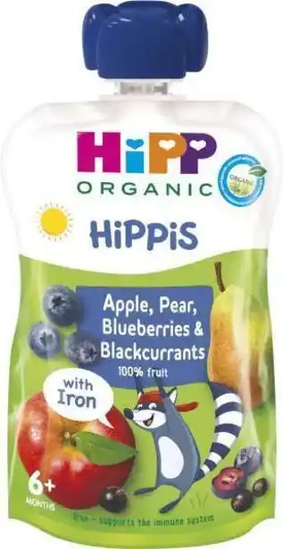 City Gross Smoothie äpple/päron/blåbär/svartvinbär med järn 6 mån eko erbjuda