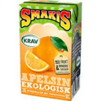 Snabbgross Apelsin ekologisk fruktdryck tetra smakis 25cl erbjuda