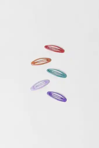 Pack of five coloured hair clips