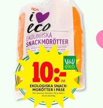 ICA Kvantum Ekologiska Snack Mörotter I Påse erbjuda