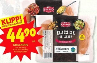ICA Kvantum Grillkorv erbjuda