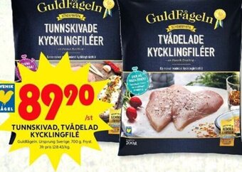 ICA Kvantum Tunnskivad, Tvådelad Kycklingfilé erbjuda