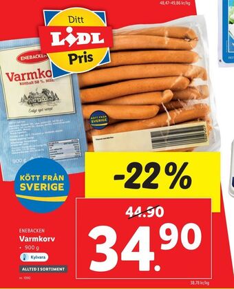Lidl Varmkorv erbjuda