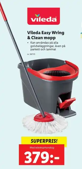 Lidl Vileda easy wring. & clean mopp erbjuda
