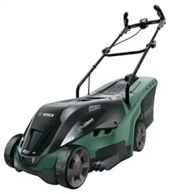 Clas Ohlson Bosch gräsklippare universal rotak 36-550, batteridriven 36 v erbjuda